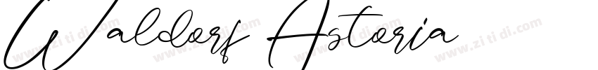 Waldorf Astoria字体转换